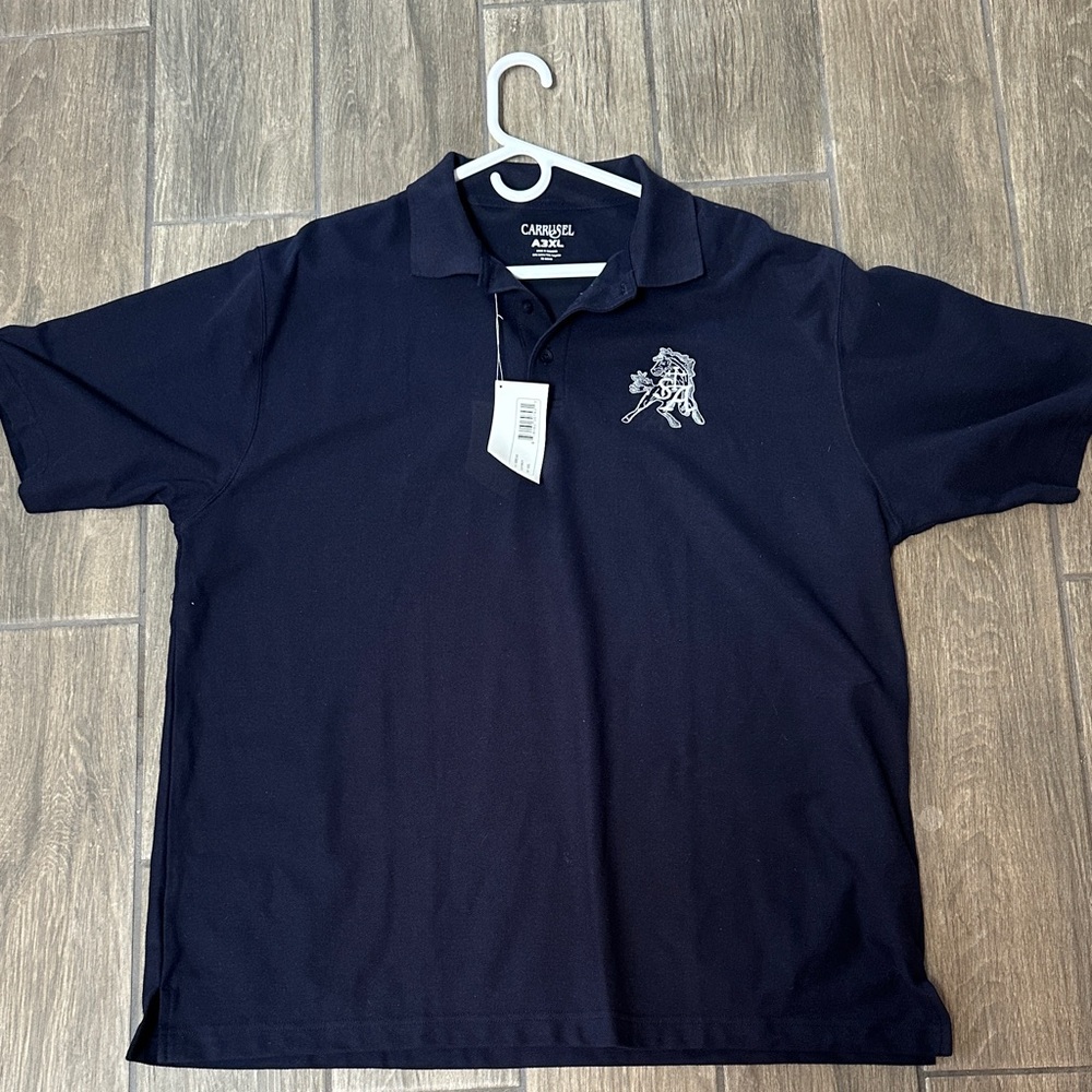 Carrusel Navy Blue Men's Polo Shirt Size 3XL. NWT. Poly Blend